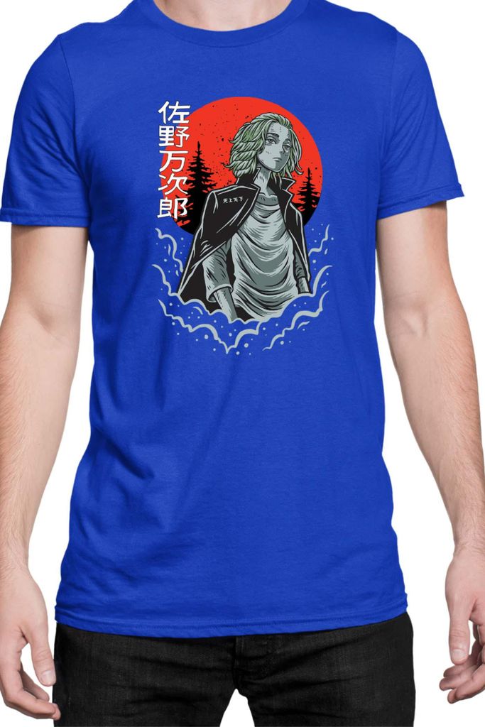 Herren T-Shirt Manga Japan Anime Comics Animation Tokyo Anime Revengers 0020, Man 3XL / Blau