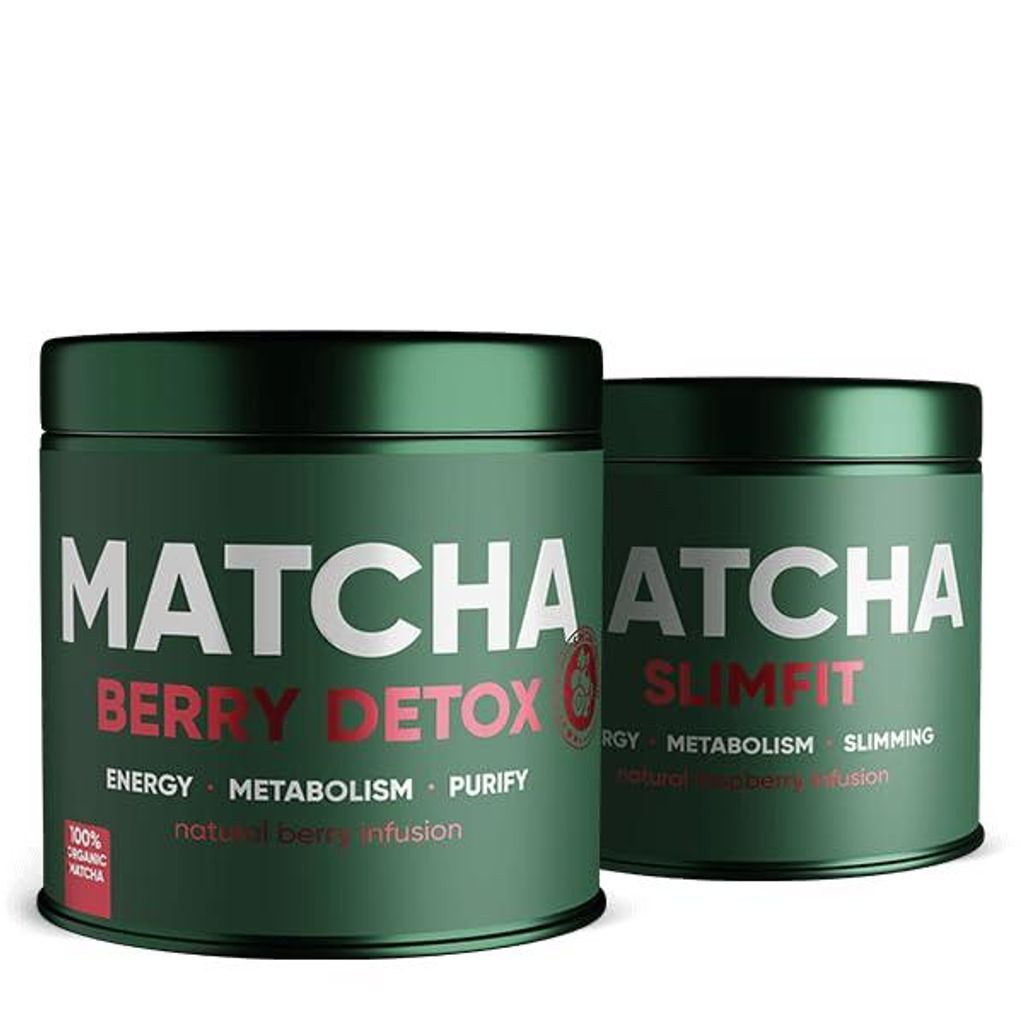 WOW TEA Das Perfekte Matcha-Duo – Premium Matcha Berry Detox & SlimFit mit 21-Tage Detoxprogramm – Natürlich und effektiv in Geschmack & Wirkung