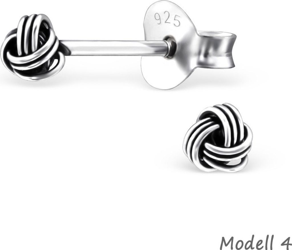 Ohrstecker Knoten: Ohrringe Silber 925 Modell 4 Produktbild 