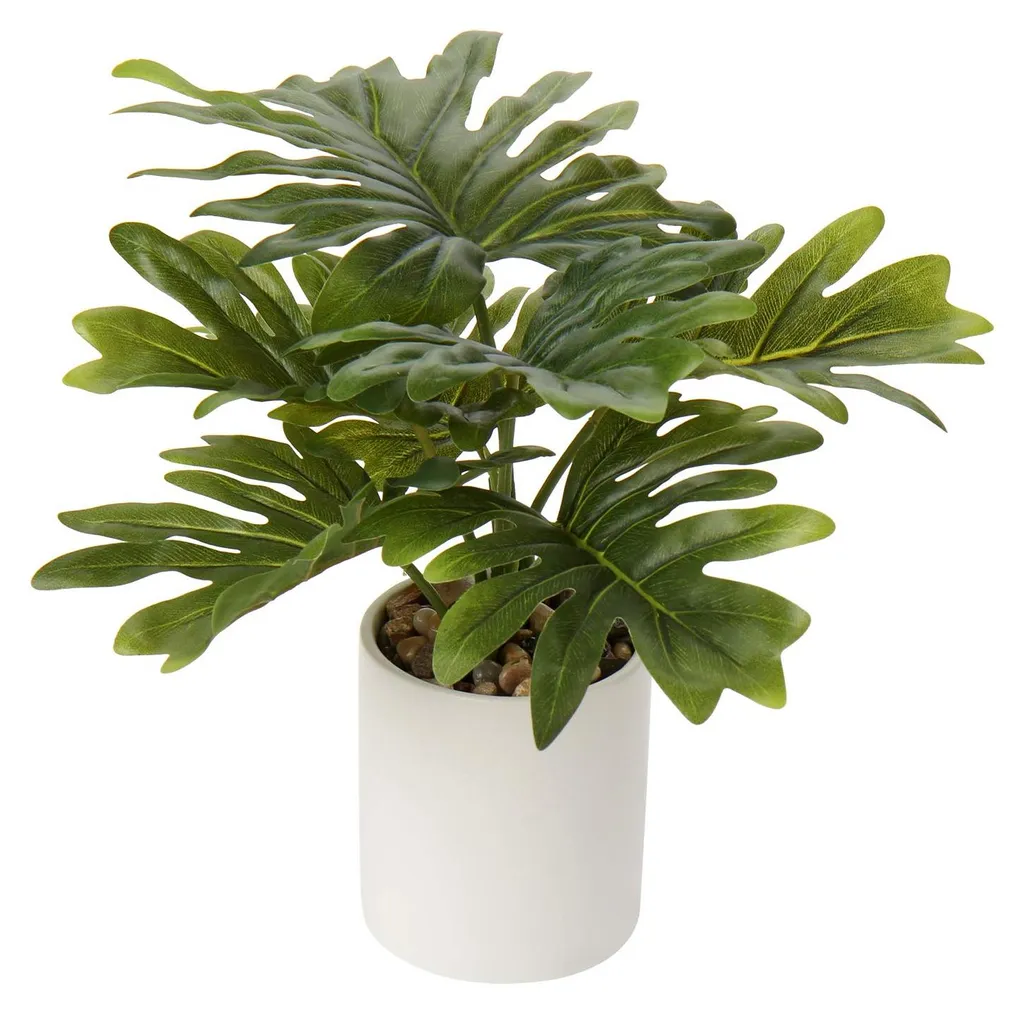 Monstera artificiel pour bureau et salle de bain plante en pot