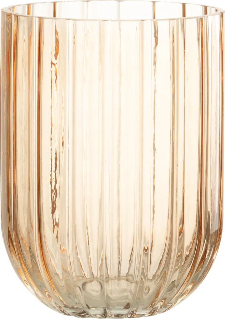 Vase Yari J-Line en Verre Pêche Lignes - Moyen Modèle Déco Design 25cm