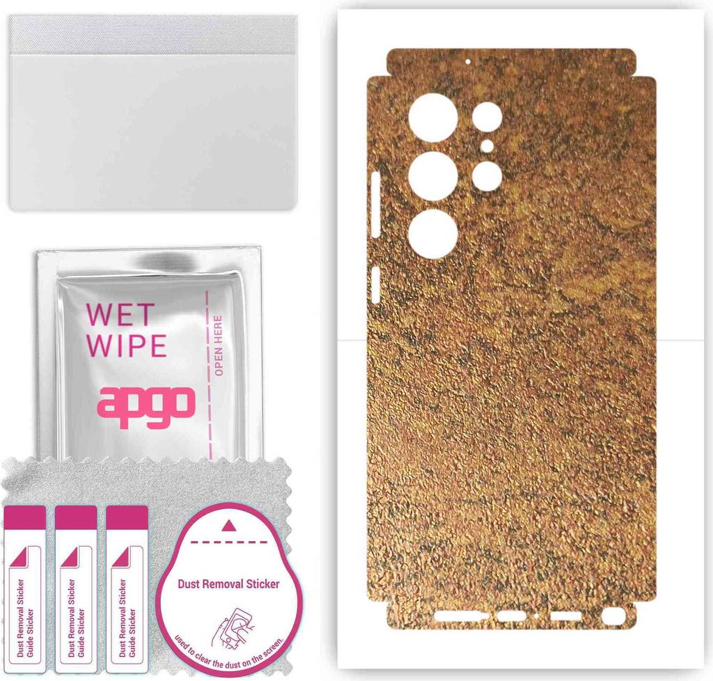 apgo Rückseite + Seiten Schutzfolie, Skin, kompatibel mit Samsung Galaxy S23 Ultra, Hinten Displayschutzfolie aus Vinylfolie, kratzfest, einfache ...