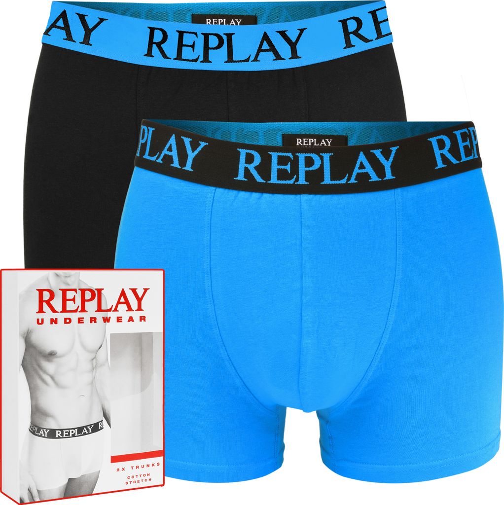 REPLAY Bokserki Męskie 2 sztuki Bawełnianej Bielizny Zdjęcie produktu 