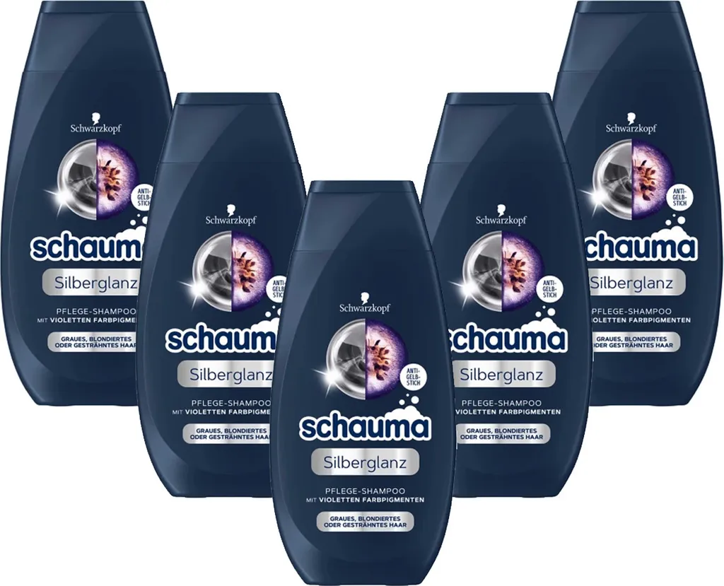 Schauma Silver Shine: Il Mio Segreto Antigiallo in Set da 5 Flaconi