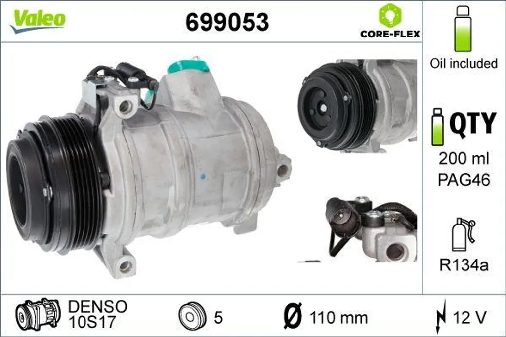 Compresseur Climatisation BMW X5 pour un Froid Optimal - Valeo 699053