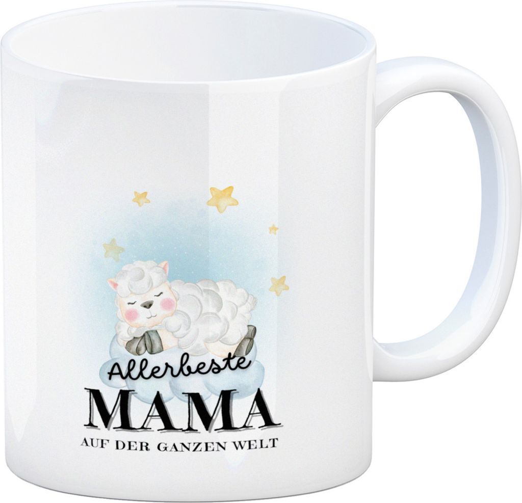 Allerbeste Mama der Welt Kaffeebecher mit Lamm Produktbild 