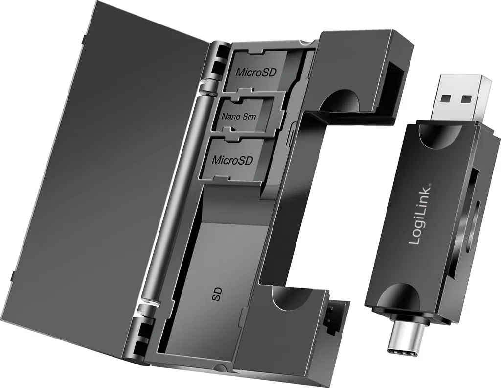 LogiLink CR0049 Lettore Schede USB 3.2 Gen1 - Velocità 5Gbps e Storage