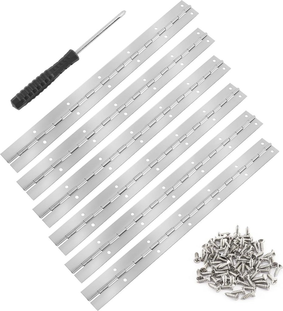 Pianoband aus rostfreiem Stahl - 6 Stück - 30 cm