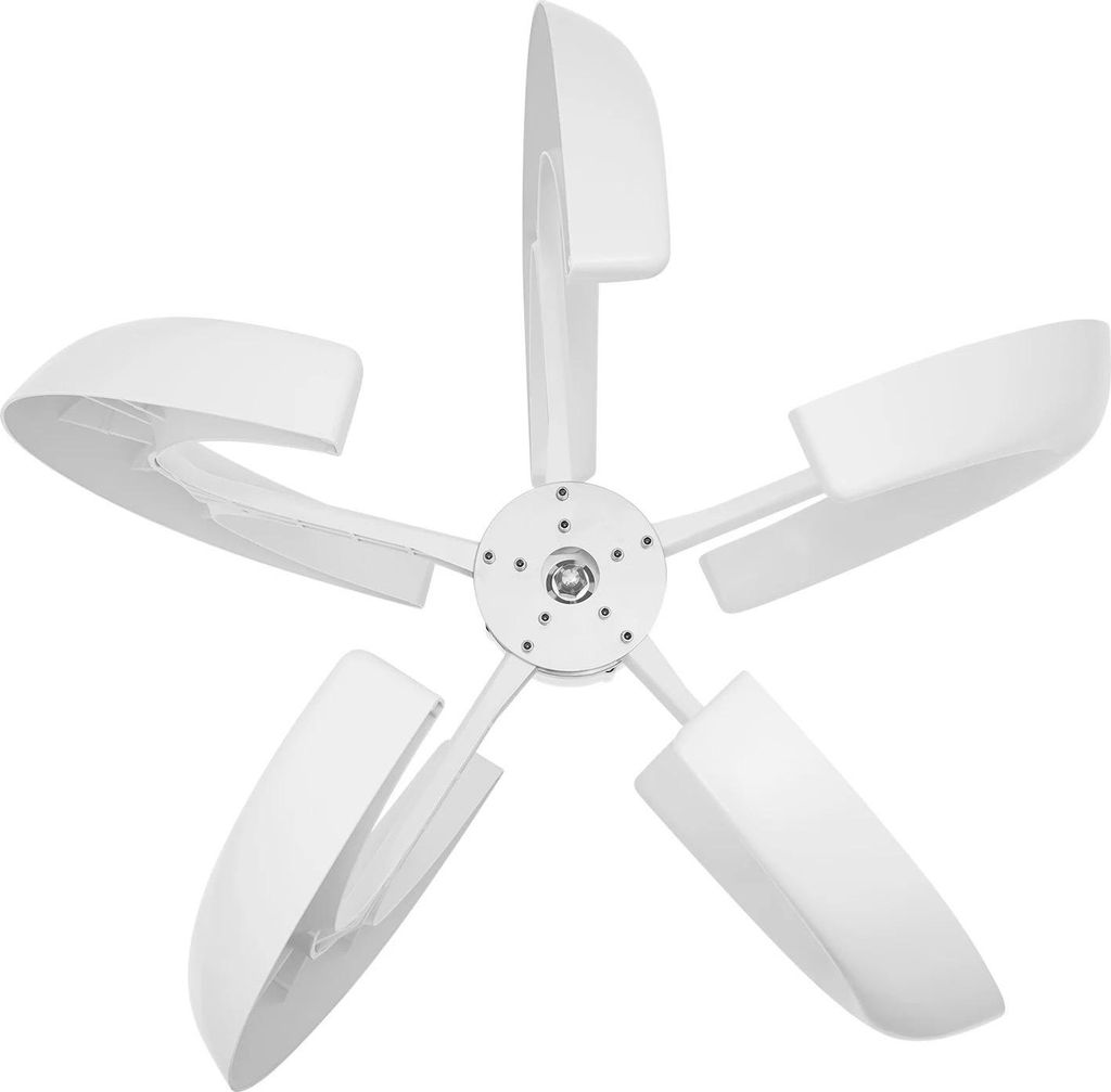 Windturbine - Windgenerator - 600 W - 24 V DC - 5 Flügel - Vertikalachse - Laternenform - IP67 Regler - Weiß
