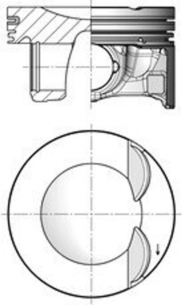 KOLBENSCHMIDT 41533600 Kolben für VW Golf VII Schrägheck (5G1, BQ1, BE1, BE2) Passat Variant (3G5, CB5) Golf VII Variant (BA5, BV5) T-Roc (A11) T...