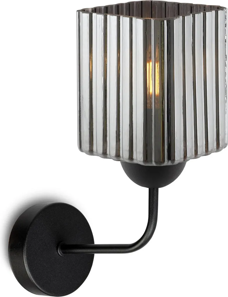 Applique design Riffle noire avec diffuseur cube graphite pour salon - 2