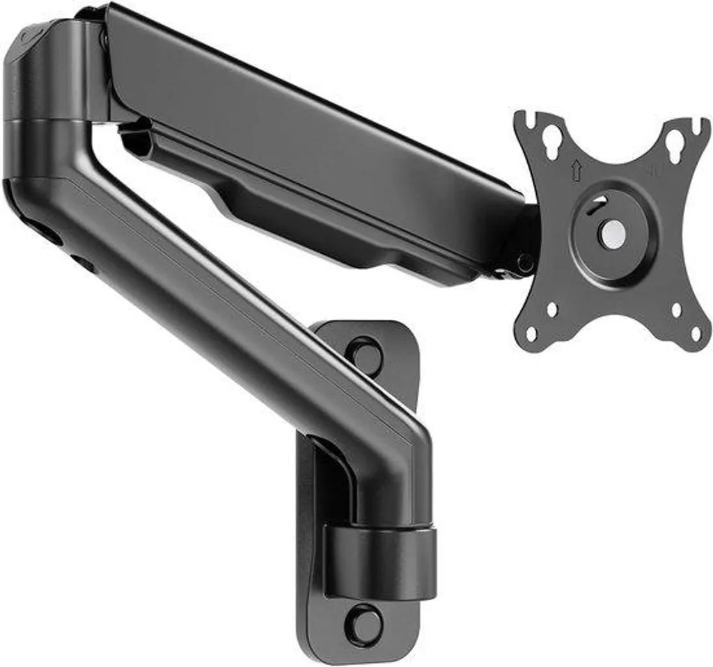 Bras écran PC pivotant et inclinable - Support aluminium noir compact