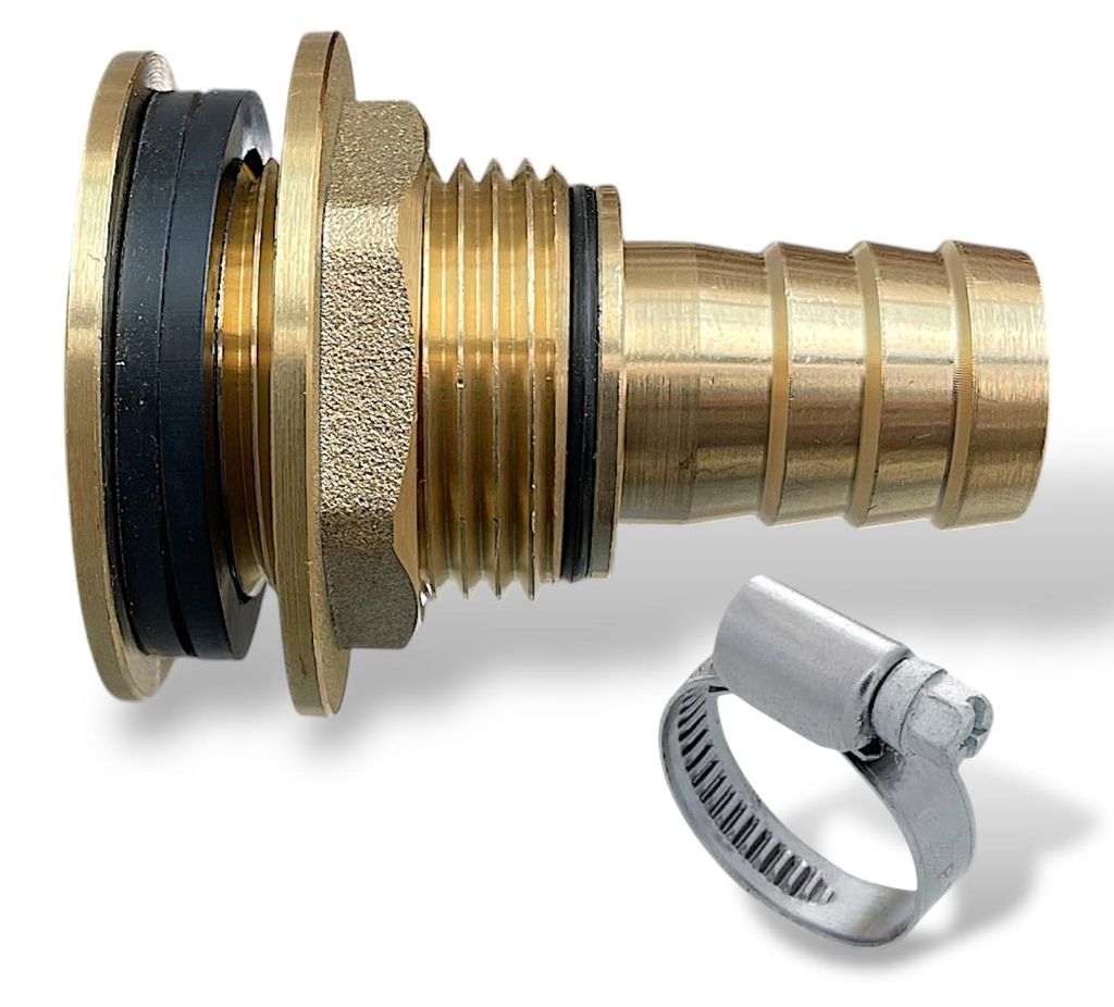 Regentonnendurchführung Tankdurchführung Loch 34mm AG 1" x Produktbild 