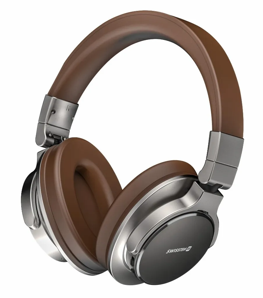 Casque d'écoute Bluetooth pour voyage et sport Swissten Jumbo Brun