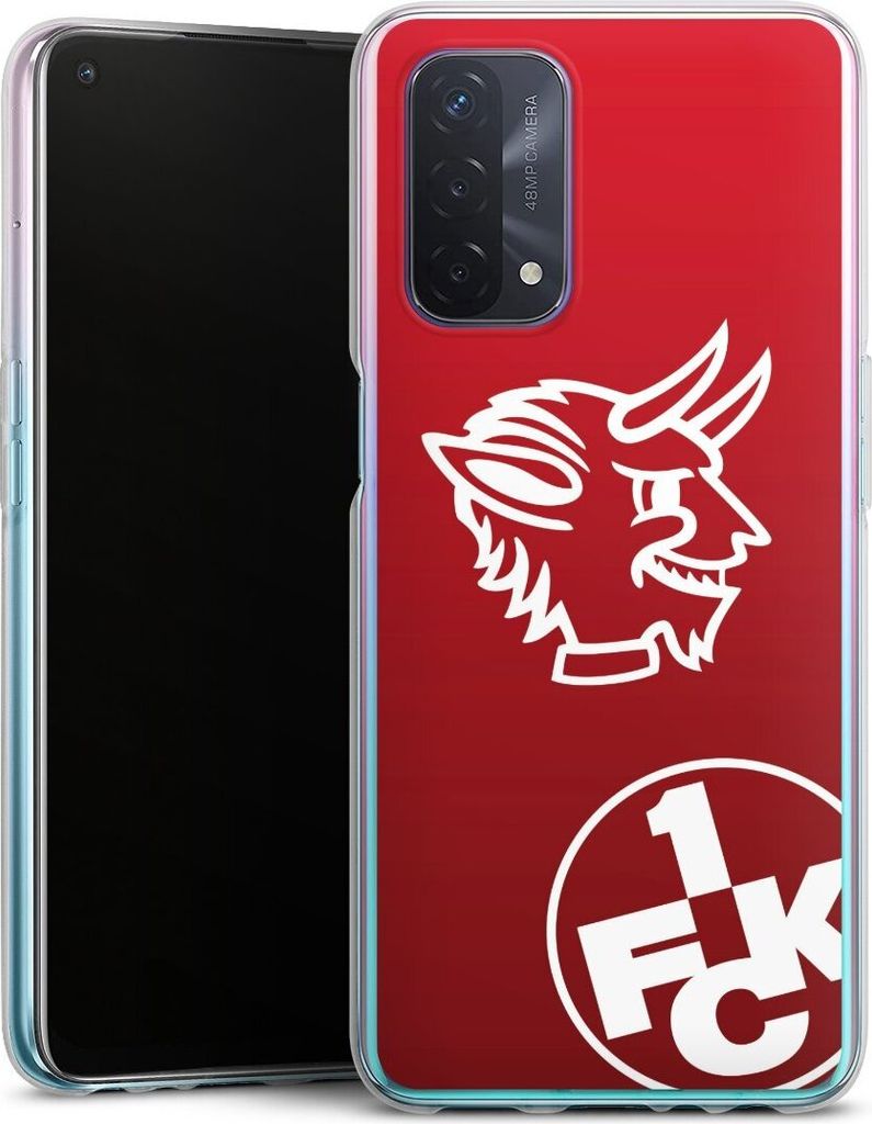 DeinDesign Handyhülle für Oppo A74 5G Silikon Hülle Case Smartphone Schutzhülle 1. FC Kaiserslautern Offizielles Lizenzprodukt Teufel