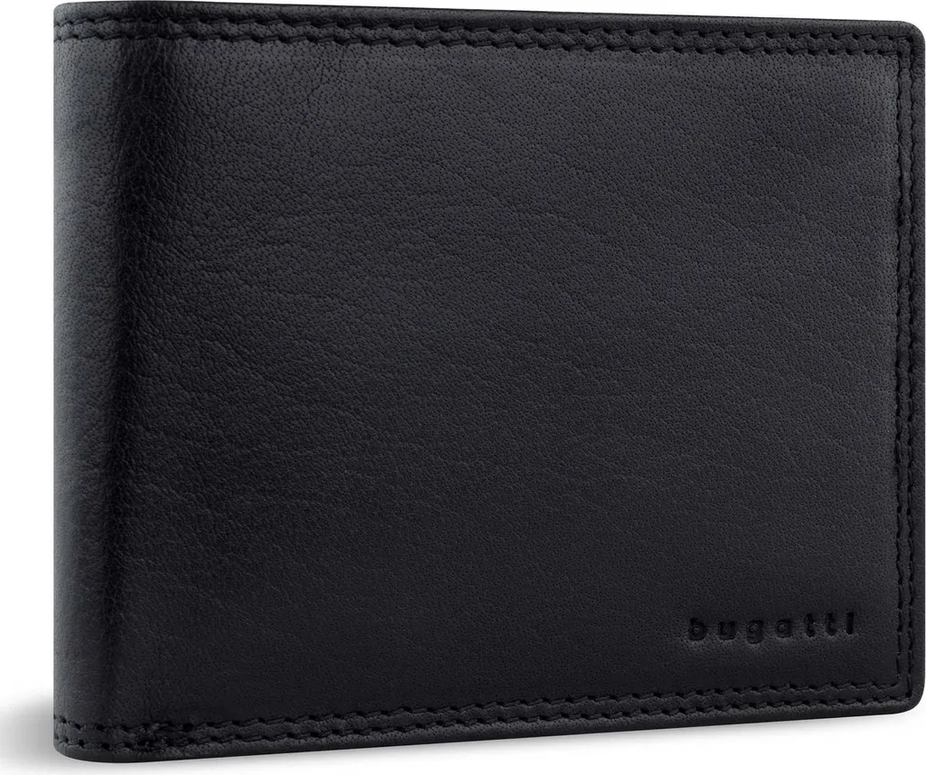 Fini le Désordre avec le Portefeuille bugatti Savona en Cuir Noir 7CC