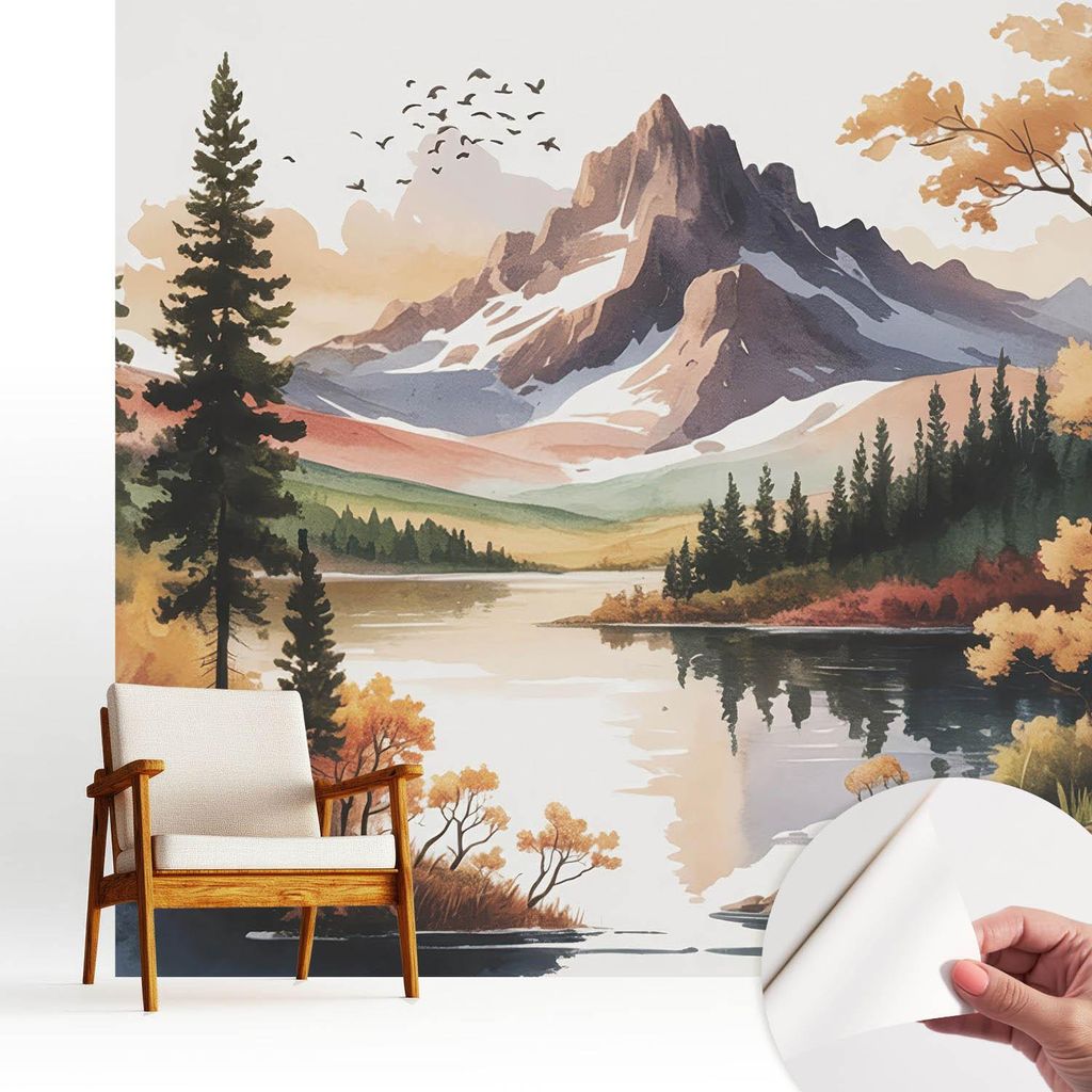 Fototapete selbstklebend - 250x250 cm - Tapete - Wandtapete - Wandbilder - Klebefolie - Dekofolie - Tapete Folie - Wand - Dekoration - Wohnzimmer -...