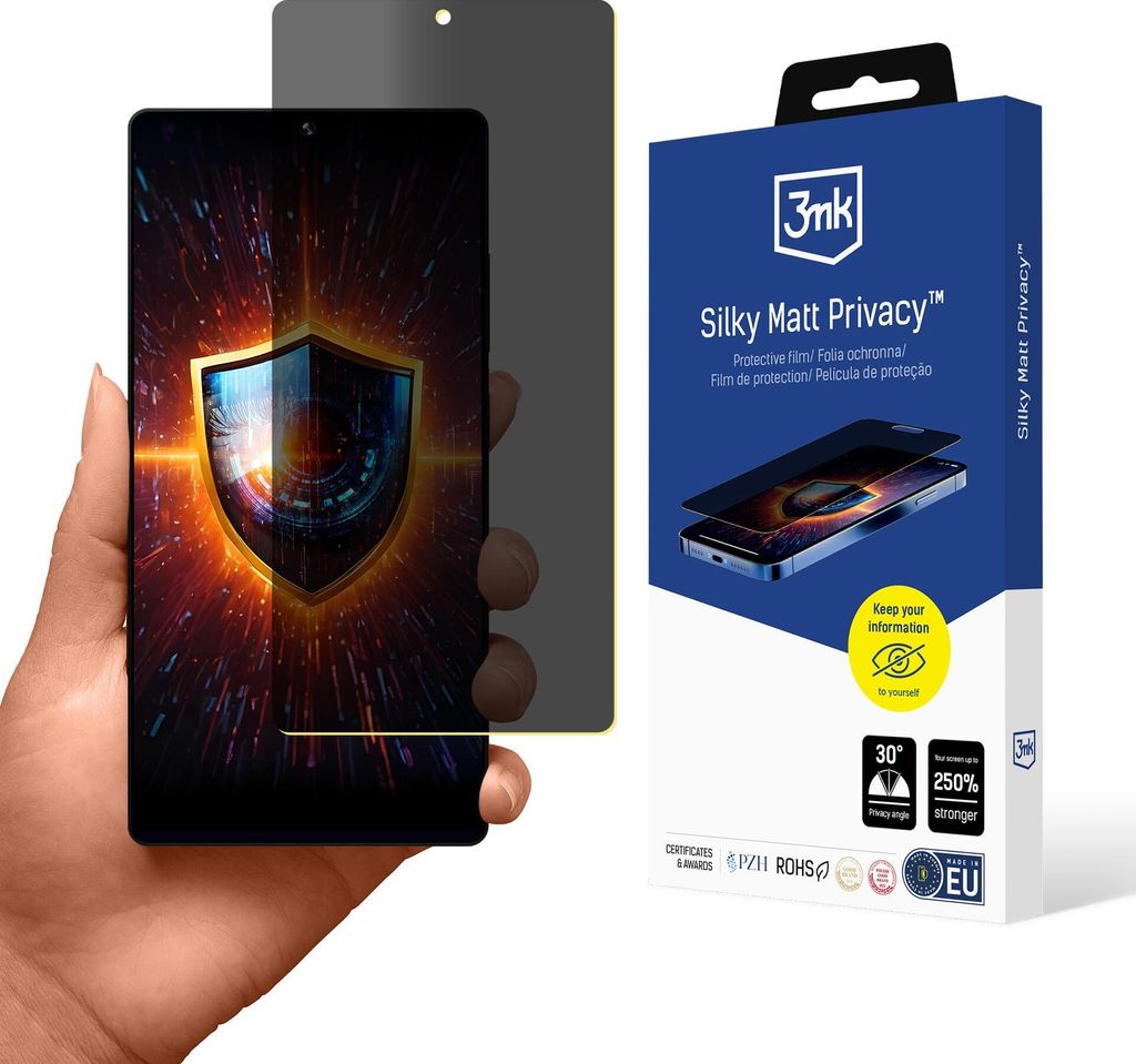 3mk Display Schutzfolie Privatisierung Film Handyfolie Silky Matt Privacy für Samsung Galaxy S25 Ultra Self-Heal