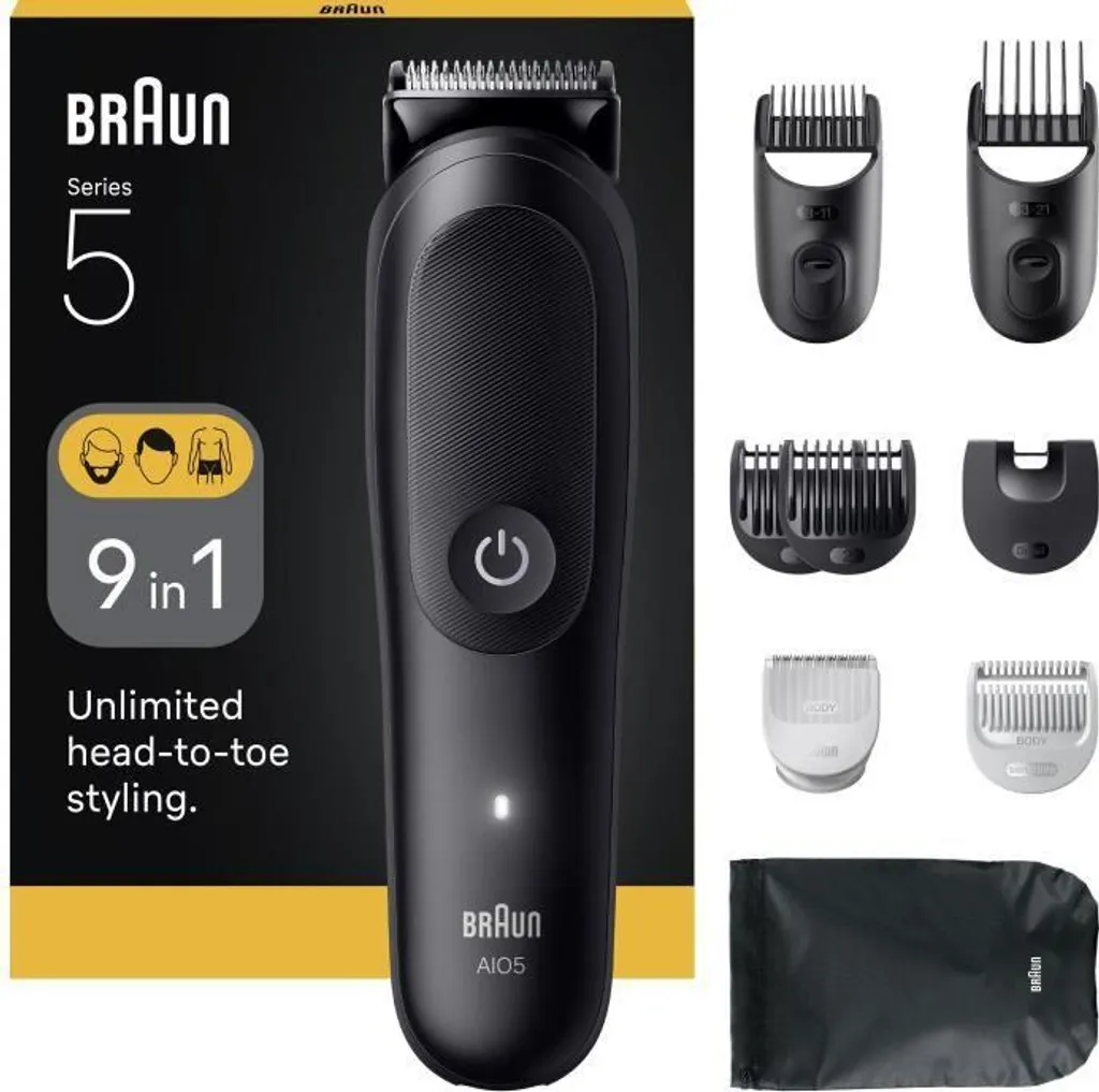 Regalo Uomo Perfetto: Braun Series 5 AIO5540 Kit Completo 9-in-1