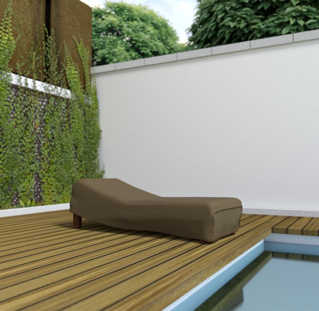 Schutzhülle aus Polyester für Liegestühle - 200 x 80 x 40 cm - 90 g/m2