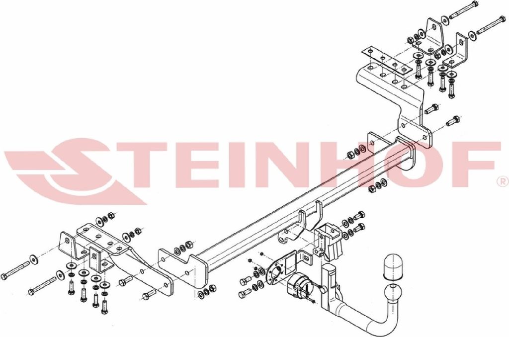 Z547242 Anhängerkupplung passend für MITSUBISHI Lancer 2012-2016 abnehmbar