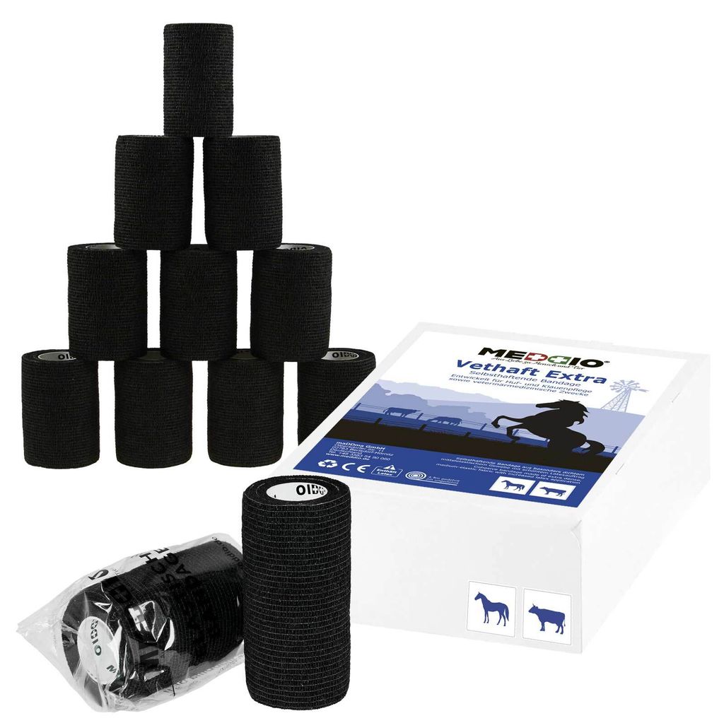 12 x Vethaft Extra selbsthaftende Bandage f. Huf- und Klauenpfleger