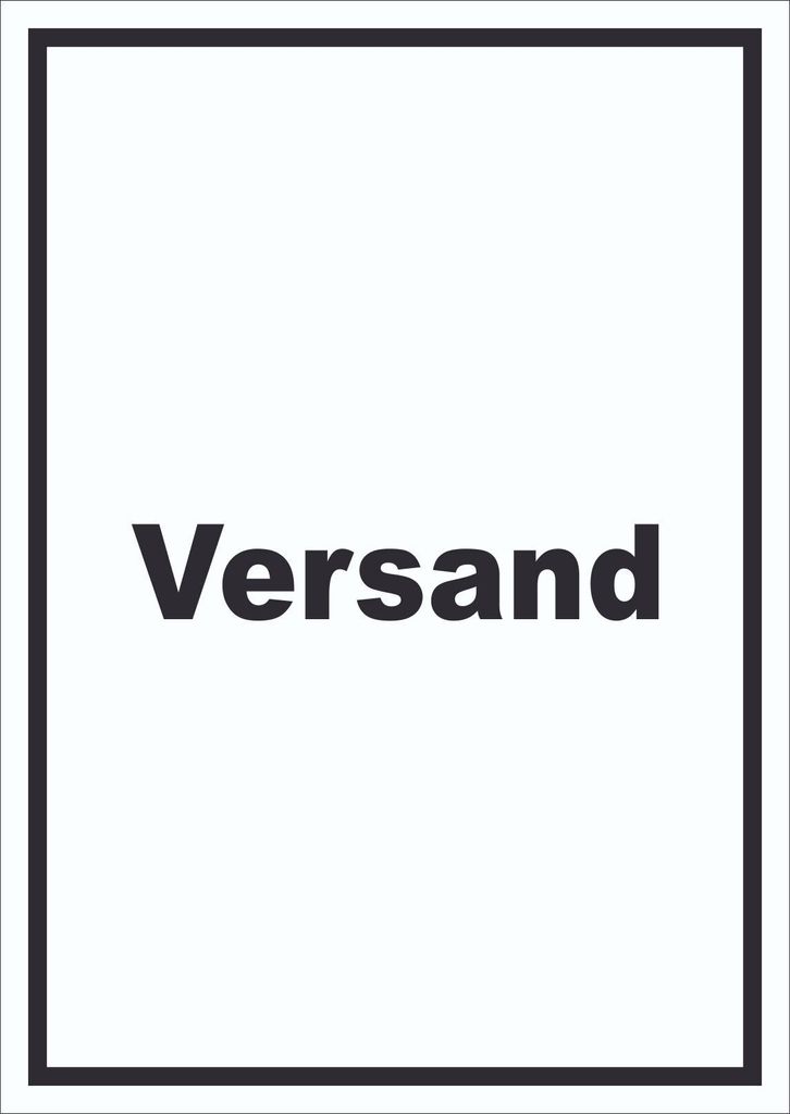 Versand Schild mit Text Lieferung shipping hochkant A3 (297x420mm)