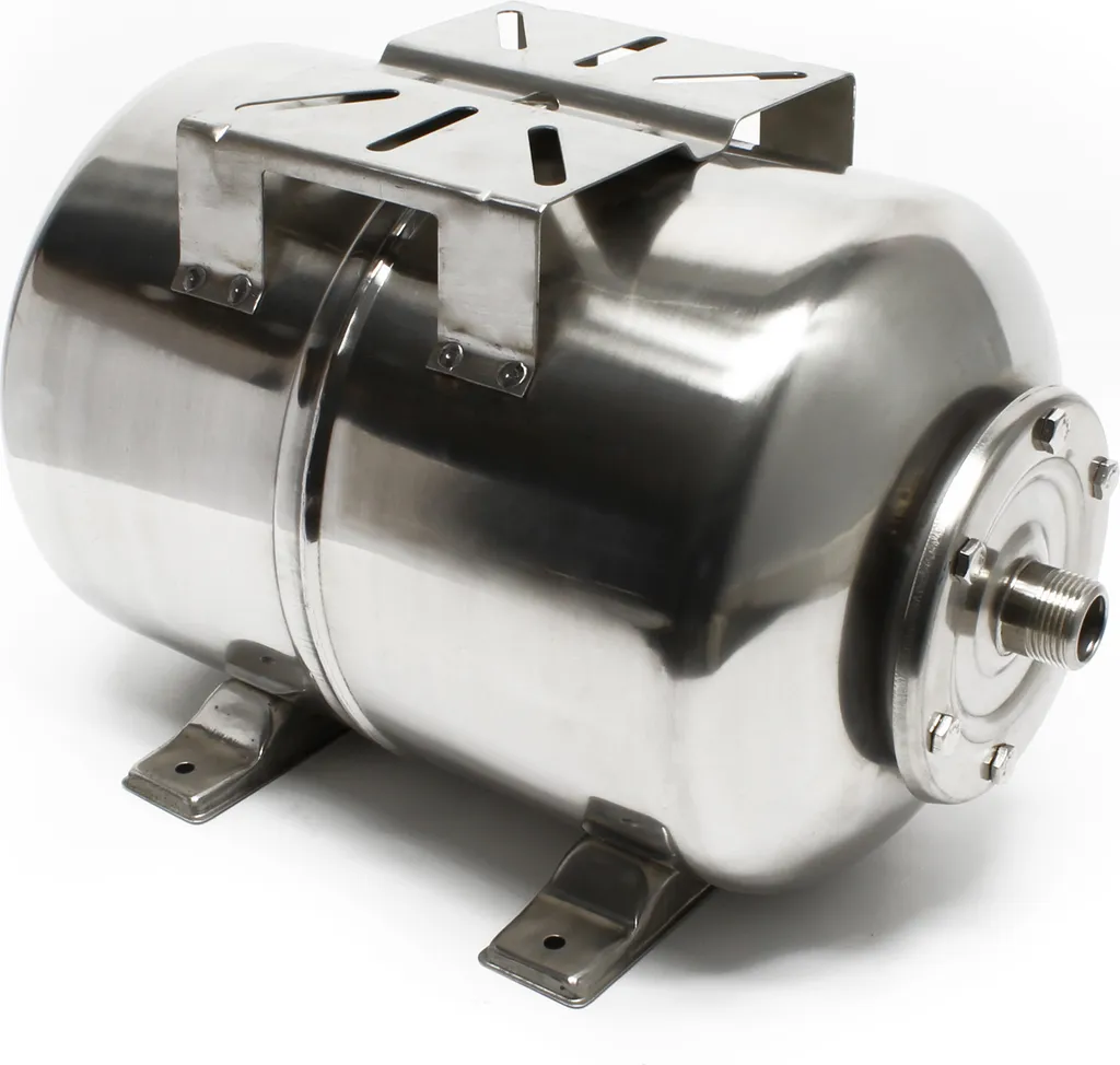 Wiltec Réservoir à vessie 24L en acier inoxydable horizontal pour pompe