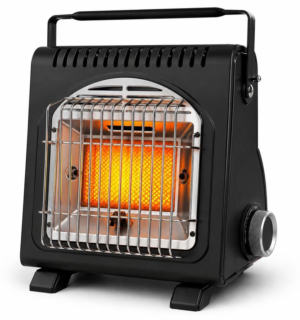 2in1 Gasheizung Camping Gaskocher 1,7kW tragbar Butan Produktbild 