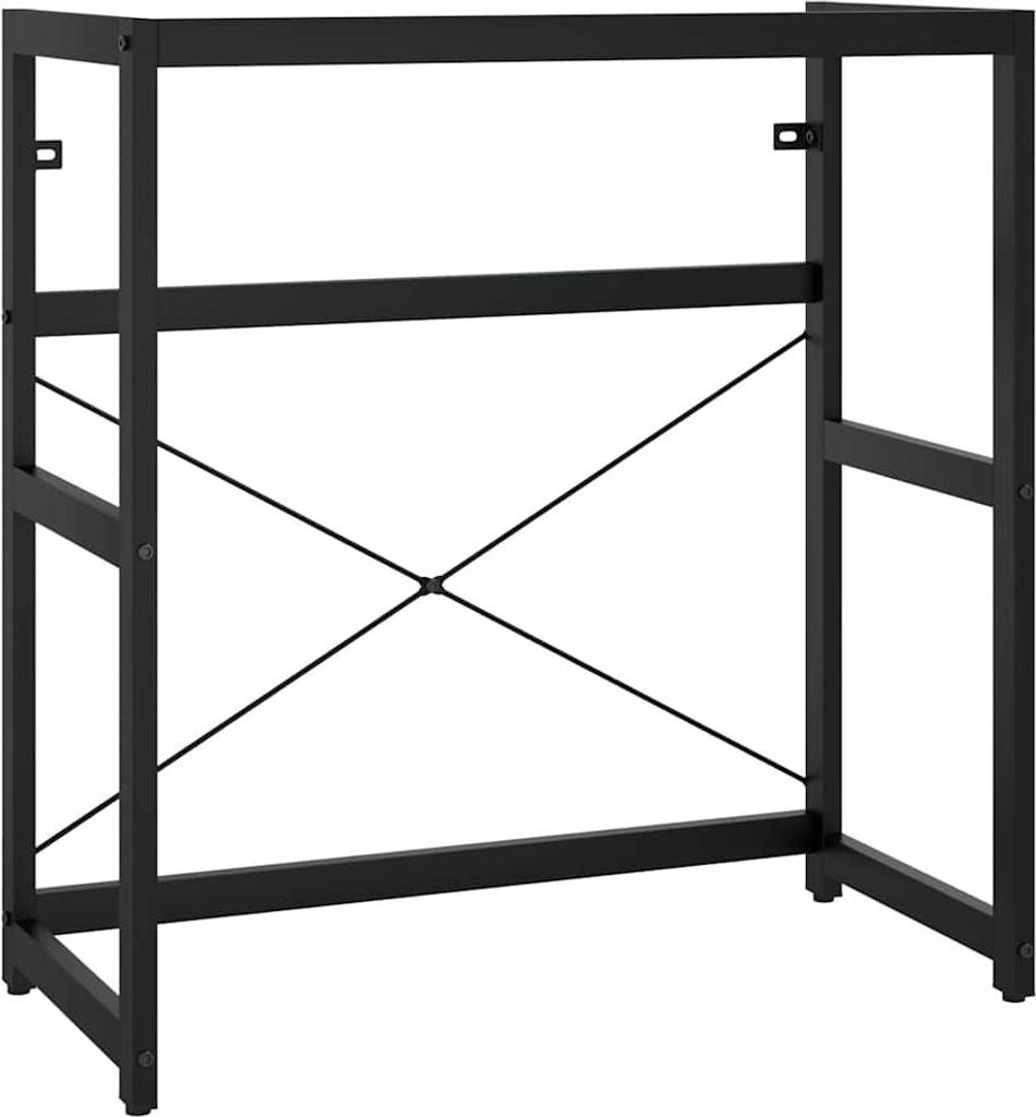vidaXL Rám umývadla do kúpeľne čierny 79x38x83 cm železo Obrázok produktu 
