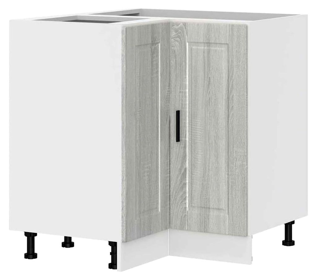 Tomostar Eckschrank für die Küche, Eckschrank für Küche, Porto Sonoma, grau, Holz, 75,5 x 75,5 x 81,5 cm