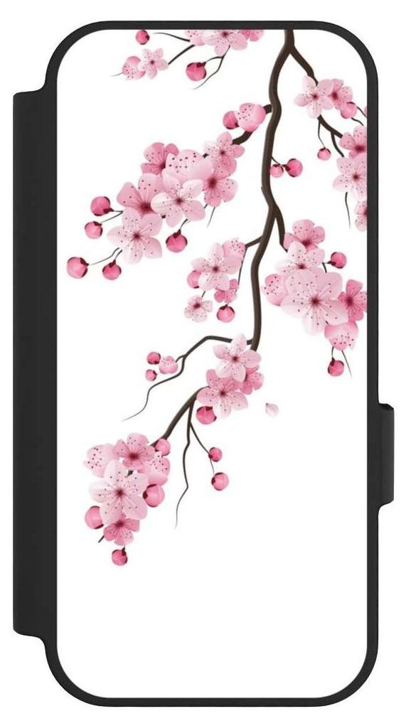 NIVOCASE Klapphülle für Google Pixel 10 Handyhülle aus Kunst Leder NIVOflip schwarz Asien Japan Kirschblüten