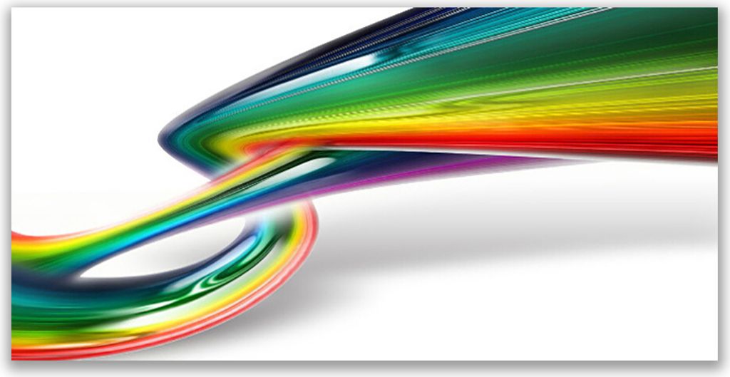 Tulup Leinwand-Bilder 120x60 Wandbild Canvas Kunstdruck Abstrakter Regenbogen Kunst