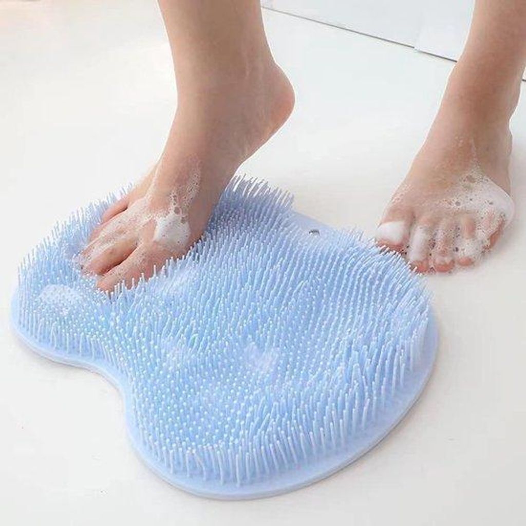 Anti-Slip Bad Scrubber - Masserende Spike-Noppen - Huid Exfoliatie - Oranje TPR Badkamer Accessoire