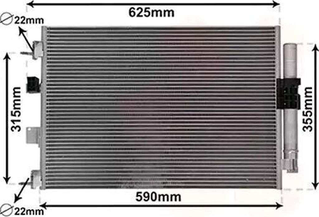 VAN WEZEL 18015709 - OE 2012806 Klimakondensator mit Trockner für Focus III, C-Max, Grand C-Max, Kuga II, Tourneo Connect, Transit Connect