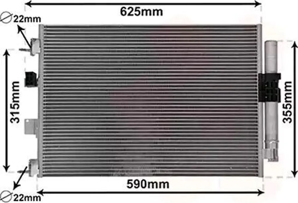 Condenseur de clim robuste Van Wezel avec déshydrateur pour Ford Kuga 1.6