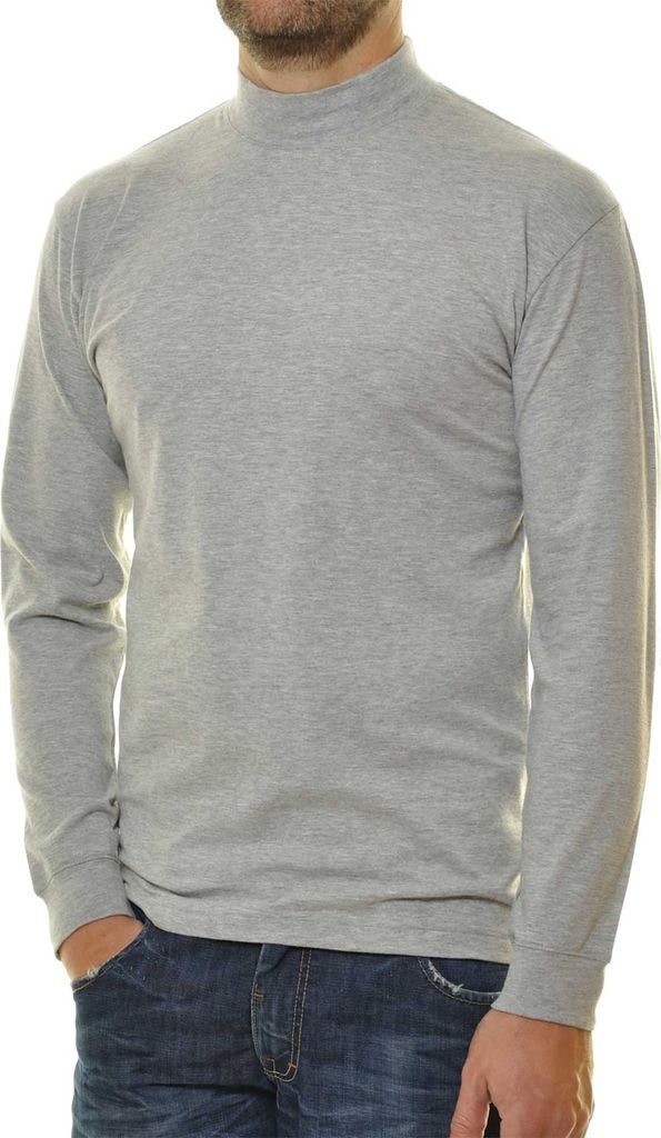 Ragman Stehkragen-Shirt langarm