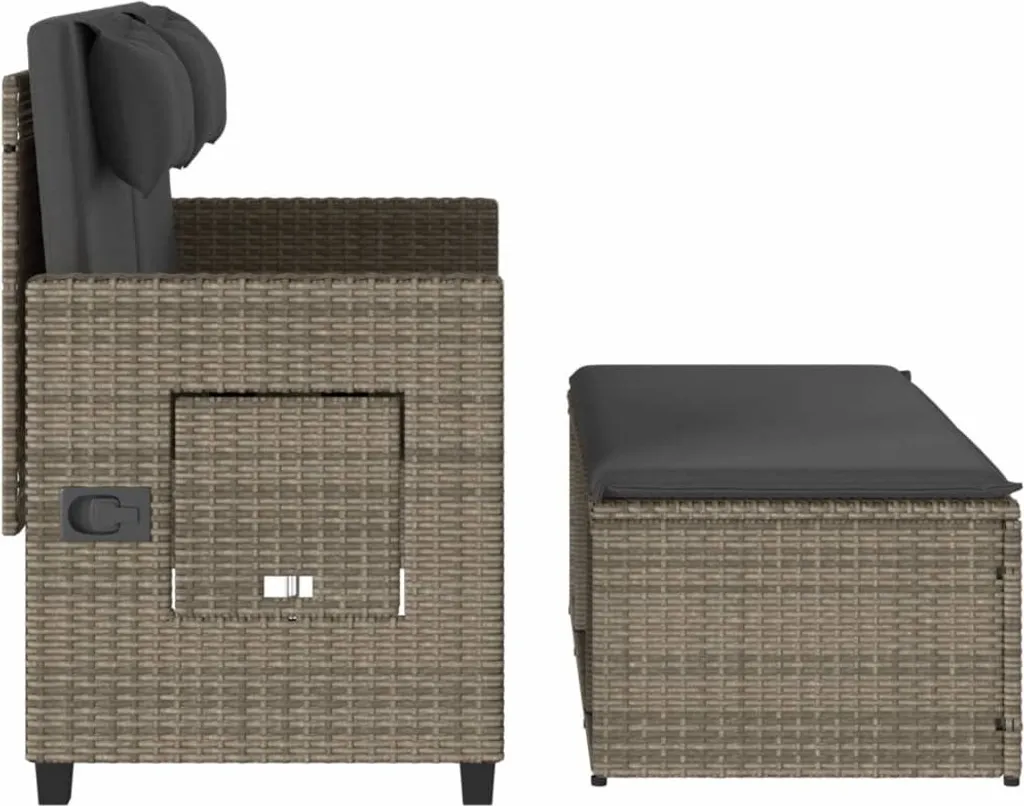 Banc de Jardin Réglable Gris : Confort Durable sans Entretien Difficile