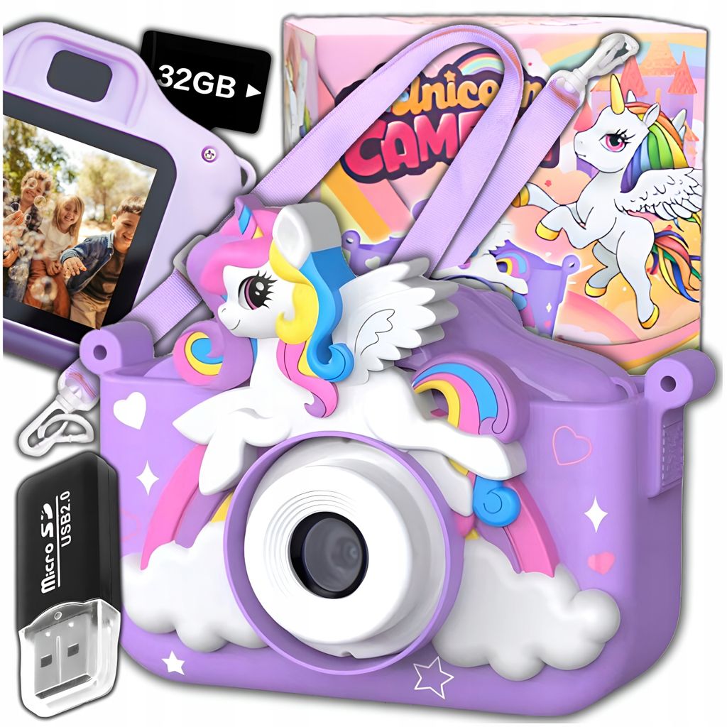 DIGITALKAMERA FÜR KINDER 40 MP Kamera Spielzeug Spiele + 32GB Karte