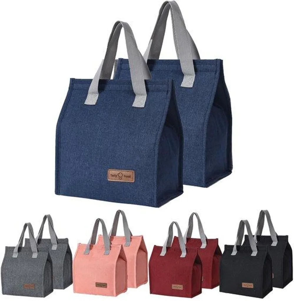 Grand sac repas isotherme portable type sac à dos étanche bleu foncé