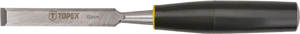 Topex Holzbeitel, Schneidenbreite 15 mm, Kunststoff-Griff | Flachmeissel Handmeisel Meißel