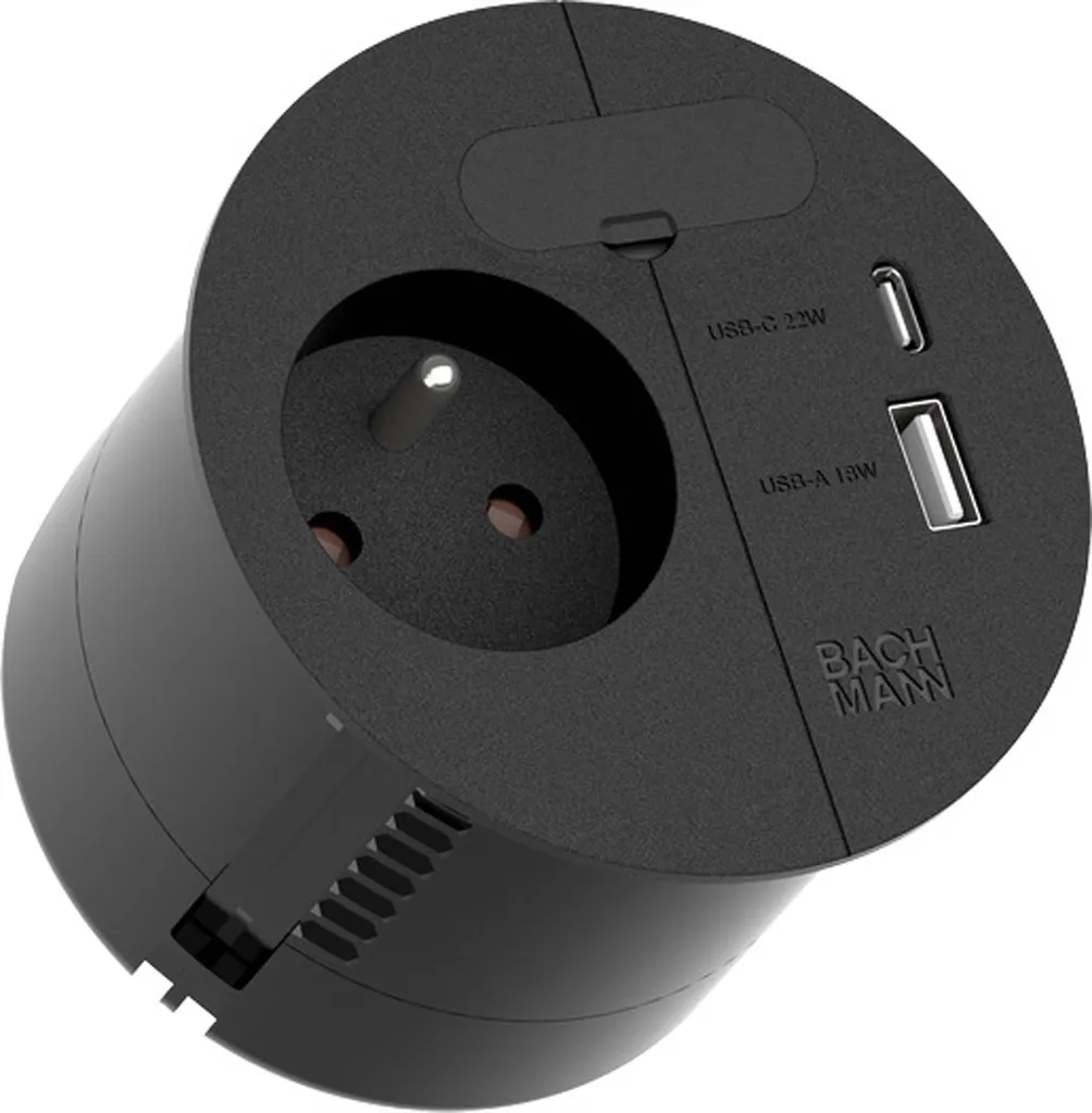 Chargeur USB A/C 22W Intégré Bachmann 938.202 LOOP IN CHARGE avec Prise