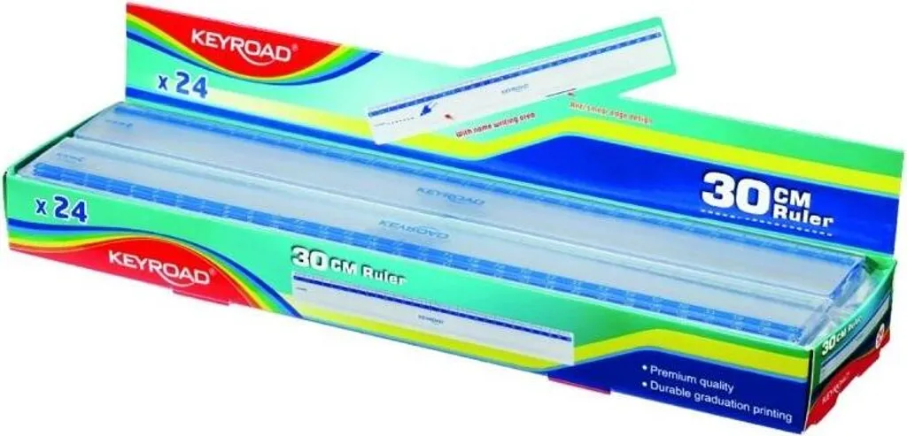 Stock 24 Righelli Keyroad 30 cm - Il Miglior Prezzo Online per Rivendita