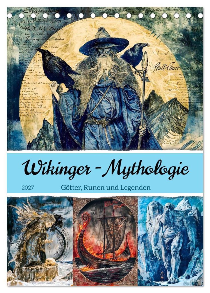 Wikinger - Mythologie - Götter, Runen und Legenden (Tischkalender 2027 DIN A5 hoch), CALVENDO Monatskalender
