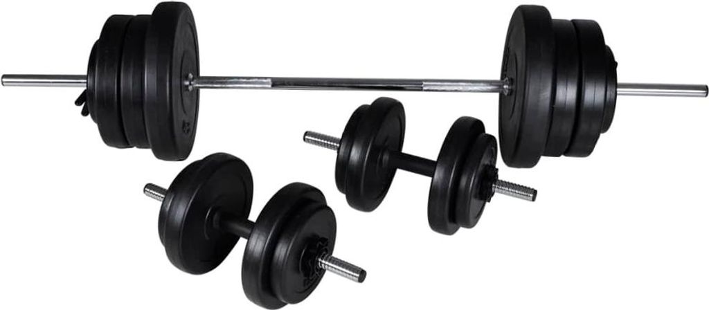 vidaXL Dlhá rukoväť + 2 Kurzhantel Set 60,5 kg Obrázok produktu 