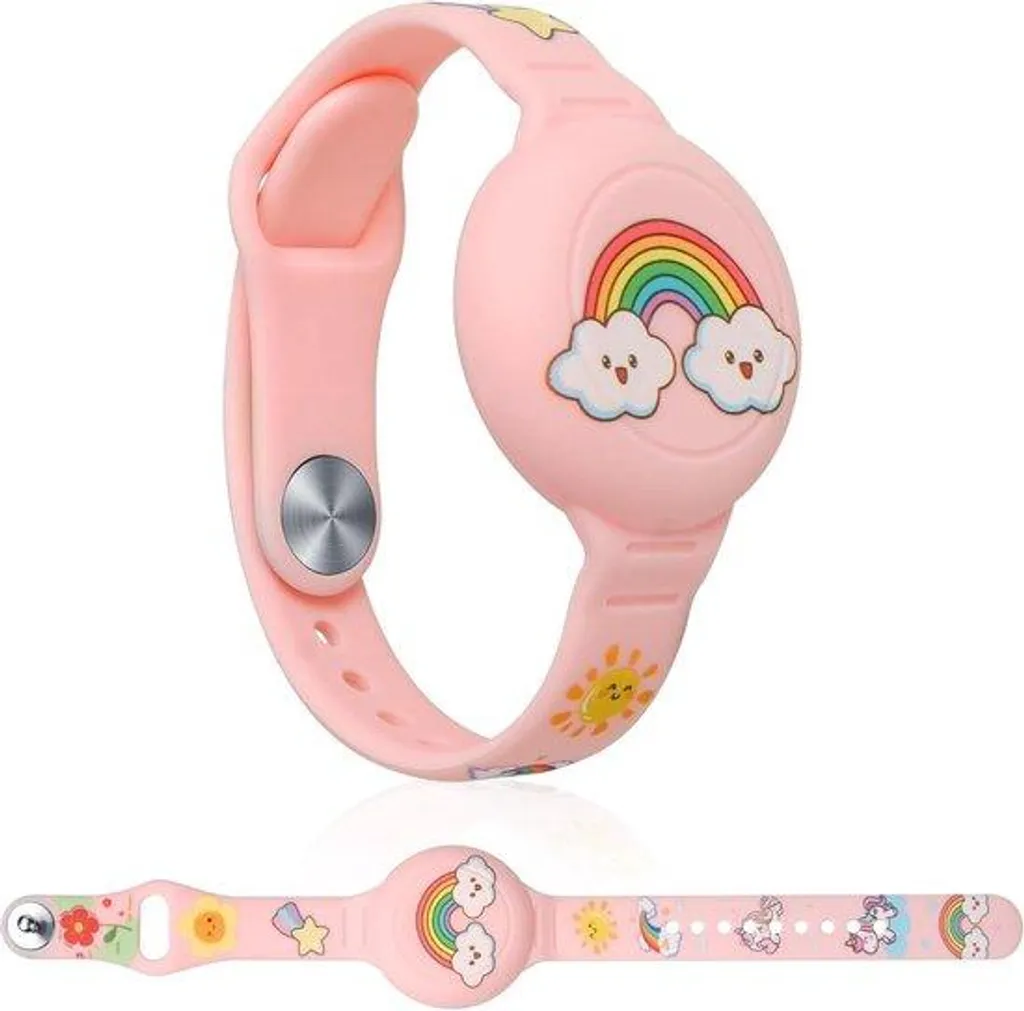 Bracelet AirTag enfant anti-perte avec boîtier étanche en silicone