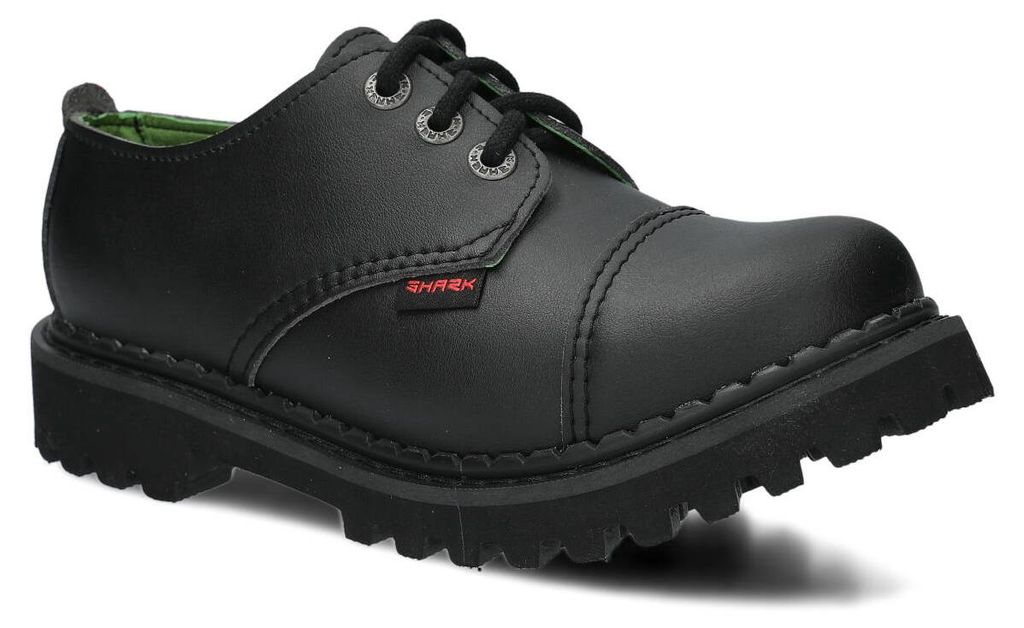 NAGABA Stiefel Damen Herren Springerstiefel 3-Loch - - Schwarz - 37