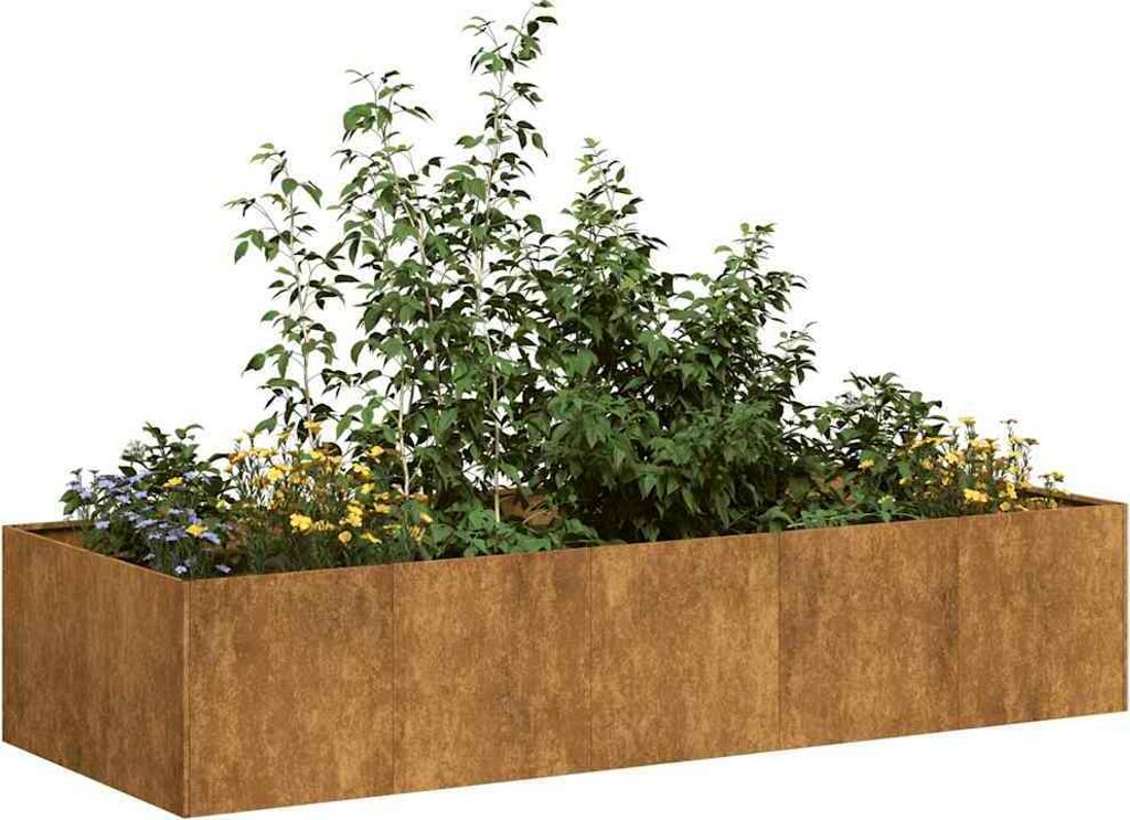 vidaXL Kvetináč Rusty 200x80x40 cm Oceľ odolná voči Obrázok produktu 