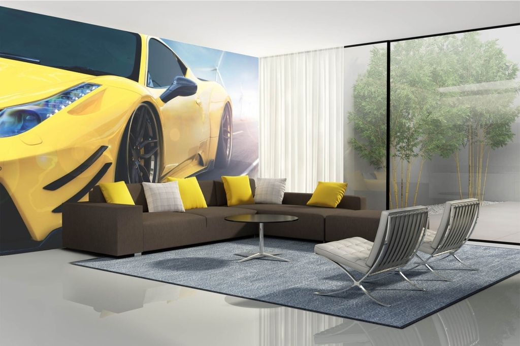 Vlies Fototapete LUXUSAUTO 375 x 250 cm (inkl. Kleister) - Vlies Tapete, Wandtapete, Wandbilder - Tapete für Wohnzimmer Schlafzimmer, Büro, Küch...