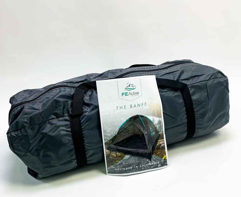 FE Active Zelt für 2 Personen - Wasserdicht, Aluminiumstangen, Doppellagiges Anti-Rip Material, 2,4kg, ideal für Camping, Rucksackurlaub, Wandern...
